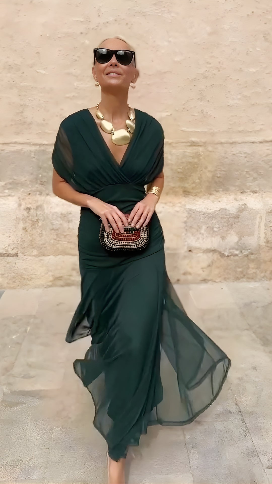 Juliette | Robe Maxi de Fête Élégante à Col V