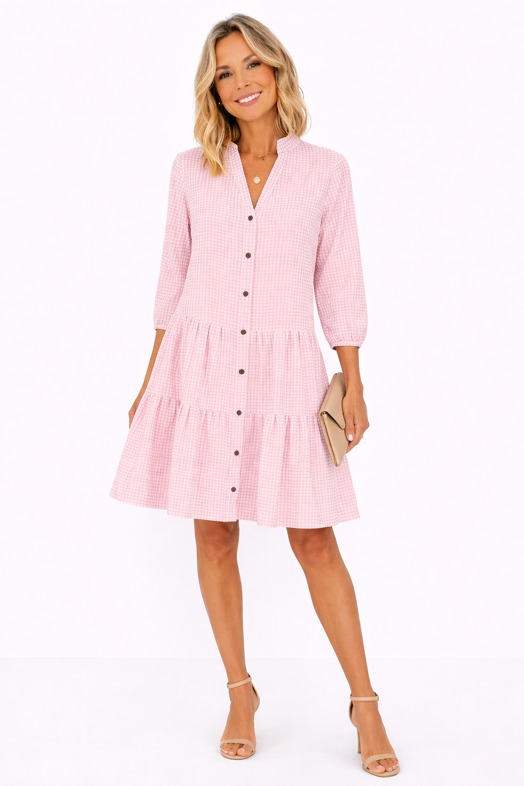 Zuri | Robe Mini Style Chemise Loose à Col V pour Femmes