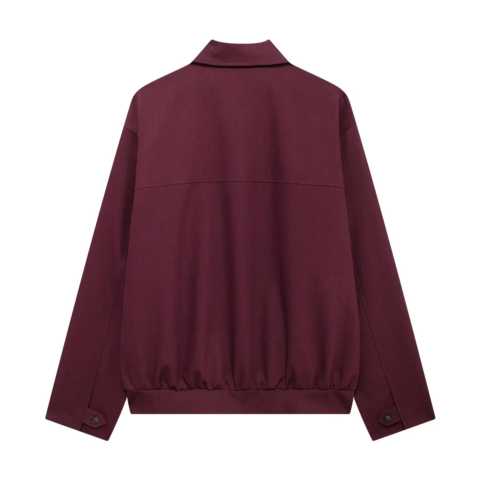 Women's Cropped Bomber Jacket with Long Sleeves and Modern Tailored Fit
