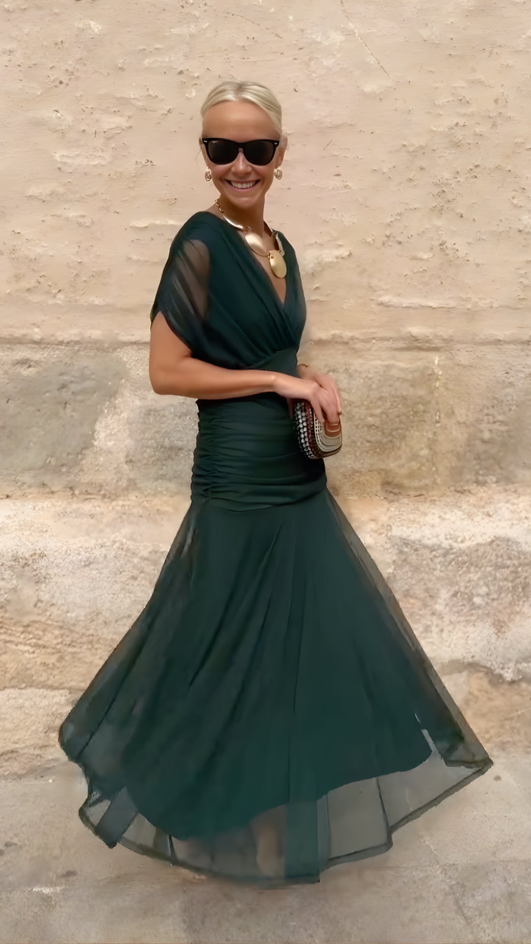Juliette | Robe Maxi de Fête Élégante à Col V