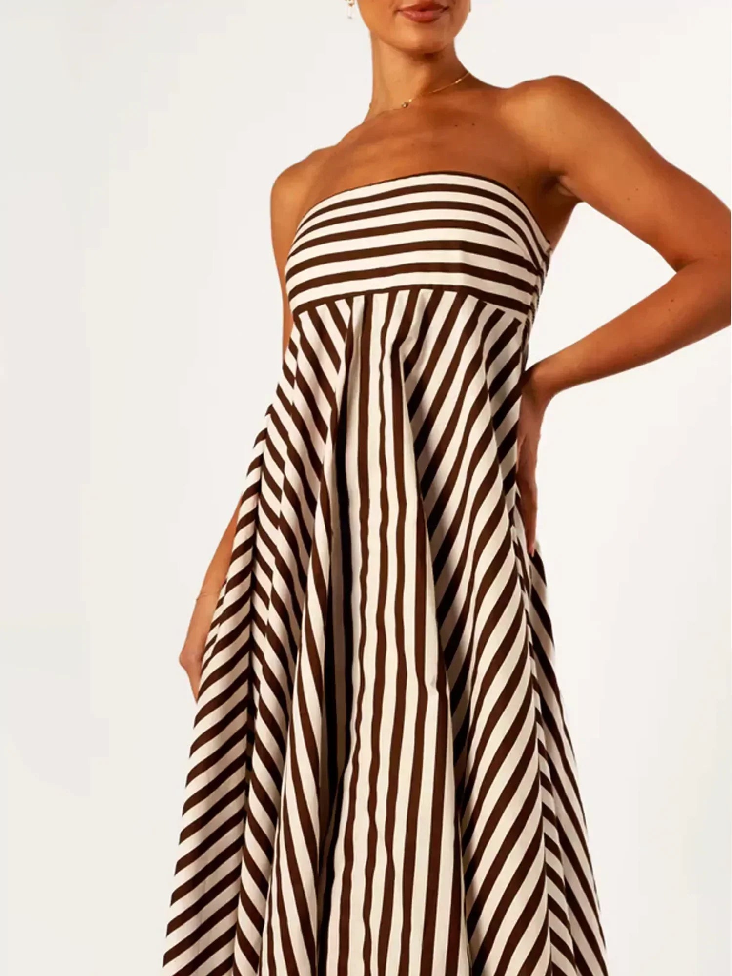 Damaris | Robe Maxi Froncée Confortable et Élégante